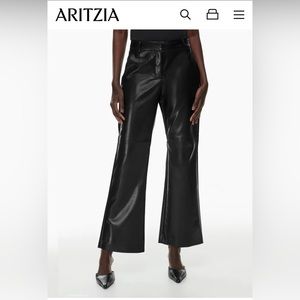 Aritzia Black Leather Pants - Size 4